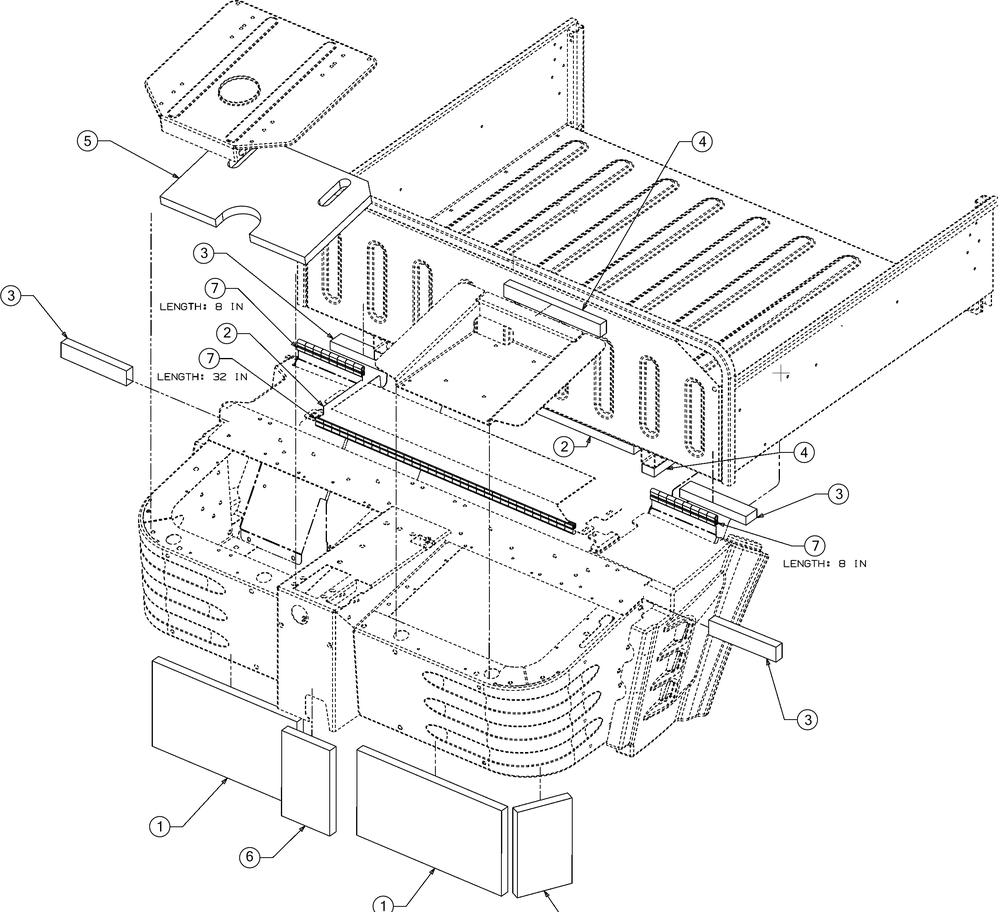 Sound And Insulation Diagram and Parts List for WTCAB747EFI (37AM48FM010)(2016) Cub Cadet Lawn Tractor Accessories